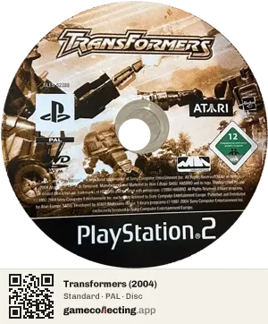 Transformers (2004) PlayStation 2, PAL disc