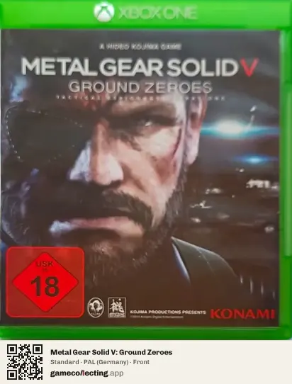 Metal Gear Solid V: Ground Zeroes Xbox One, Germany box front