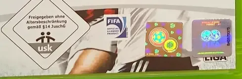FIFA 09, the USK square on its front