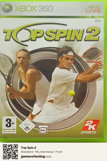 Top Spin 2 Xbox 360, Germany box front