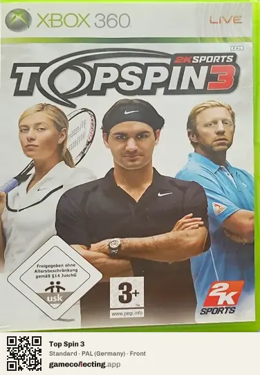 Top Spin 3 Xbox 360, Germany box front