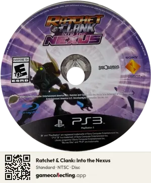 Ratchet & Clank: Into the Nexus PlayStation 3, NTSC disc