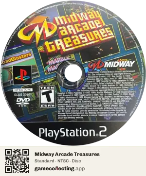 Midway Arcade Treasures PlayStation 2, NTSC disc
