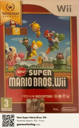 New Super Mario Bros. Wii Nintendo Wii, PAL box front