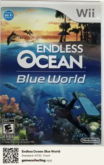 Endless Ocean: Blue World Nintendo Wii, NTSC box front
