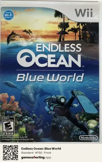 Endless Ocean: Blue World Nintendo Wii, NTSC box front