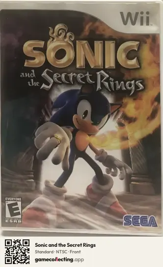 Sonic and the Secret Rings Nintendo Wii, NTSC box front
