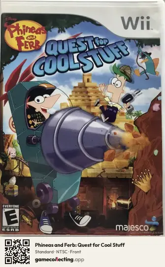 Phineas and Ferb: Quest for Cool Stuff Nintendo Wii, NTSC box front
