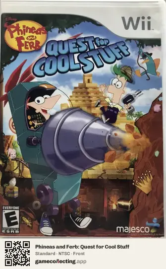 Phineas and Ferb: Quest for Cool Stuff Nintendo Wii, NTSC box front
