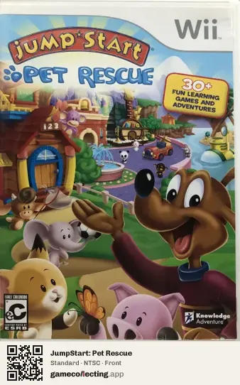 JumpStart: Pet Rescue Nintendo Wii, NTSC box front