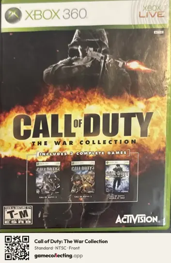 Call of Duty: The War Collection Xbox 360, NTSC box front