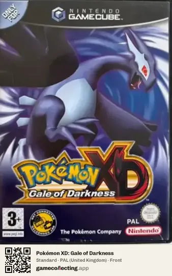 Pokémon XD: Gale of Darkness Nintendo GameCube, United Kingdom box front