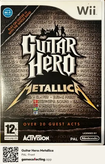 Guitar Hero: Metallica Nintendo Wii, PAL box front