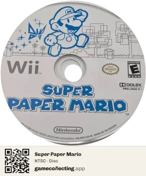 Super Paper Mario Nintendo Wii, NTSC disc