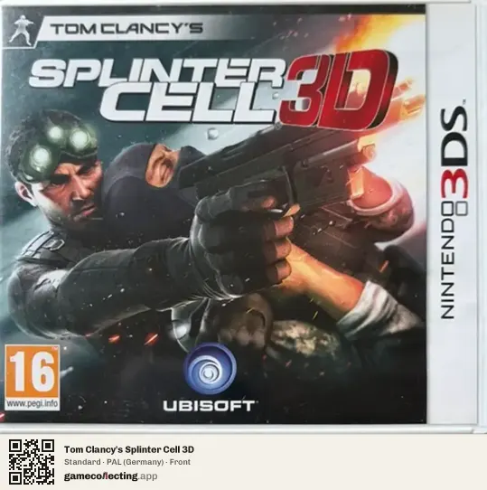 Tom Clancy's Splinter Cell 3D Nintendo 3DS, Germany box front