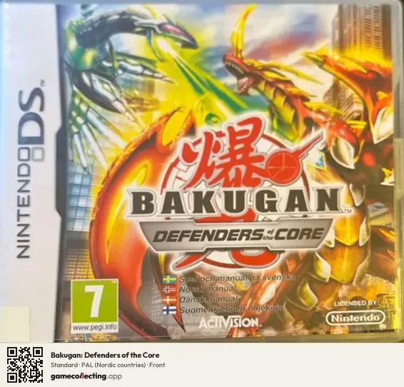 Bakugan: Defenders of the Core Nintendo DS, Nordic countries box front