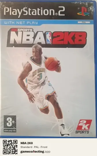 NBA 2K8 PlayStation 2, PAL box front