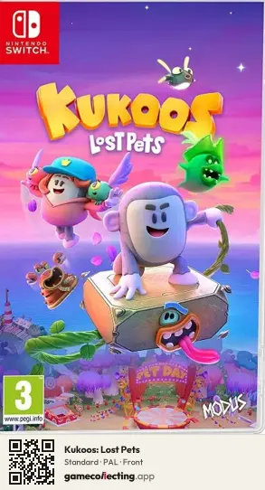 Kukoos: Lost Pets Nintendo Switch, PAL box front