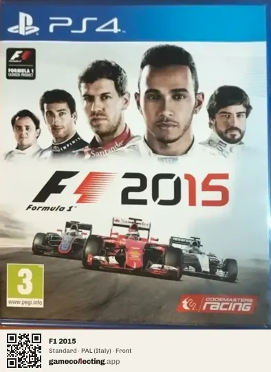 F1 2015 PlayStation 4, Italy box front