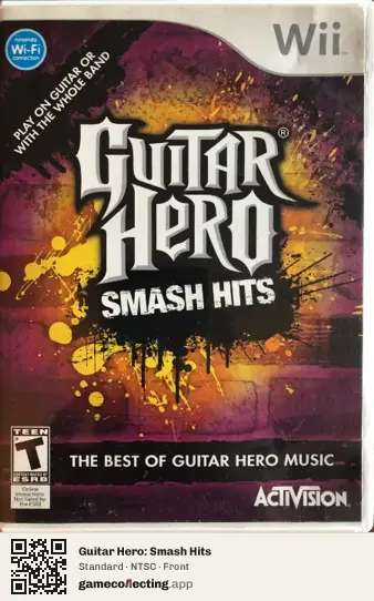 Guitar Hero: Smash Hits Nintendo Wii, NTSC box front