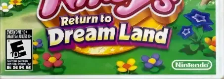 Kirby's Return to Dream Land, the ESRB box on its front