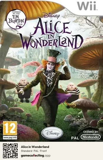 Alice in Wonderland Nintendo Wii, PAL box front
