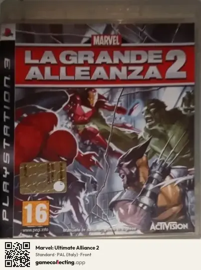 Marvel: Ultimate Alliance 2 PlayStation 3, Italy box front
