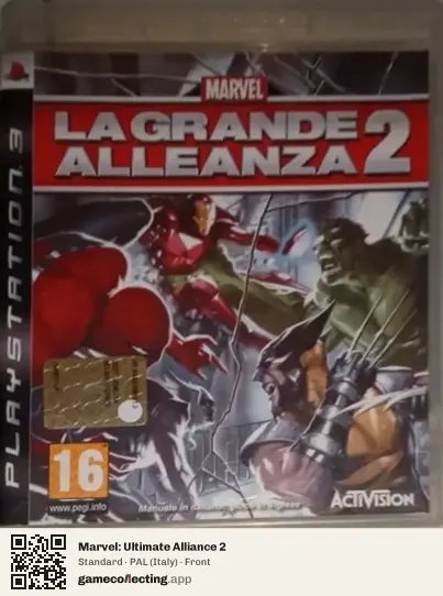 Marvel: Ultimate Alliance 2 PlayStation 3, Italy box front