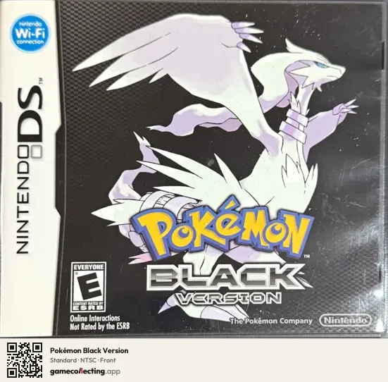 Pokémon Black Version Nintendo DS, NTSC box front