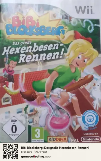 Bibi Blocksberg: Das große Hexenbesen-Rennen! Nintendo Wii, PAL box front