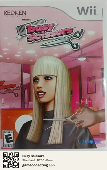 Busy Scissors Nintendo Wii, NTSC box front