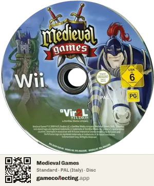 Medieval Games Nintendo Wii, PAL disc
