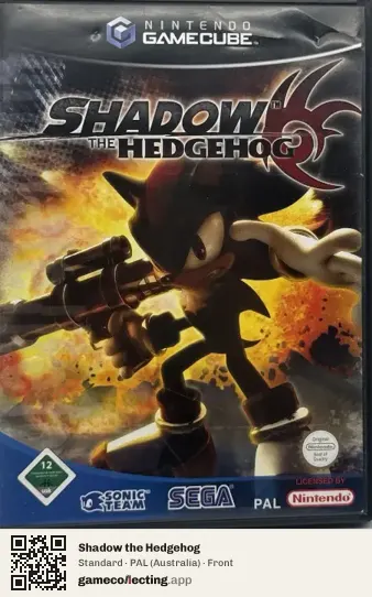 Shadow the Hedgehog Nintendo GameCube, Australia box front