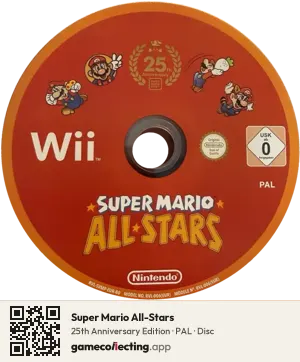 Super Mario All-Stars Nintendo Wii, PAL disc