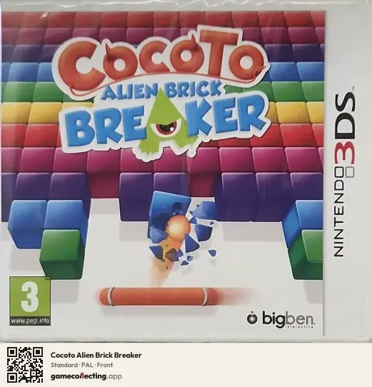 Cocoto Alien Brick Breaker Nintendo 3DS, PAL box front