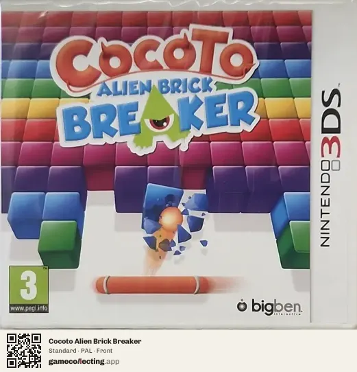 Cocoto Alien Brick Breaker Nintendo 3DS, PAL box front