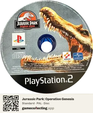 Jurassic Park: Operation Genesis PlayStation 2, PAL disc