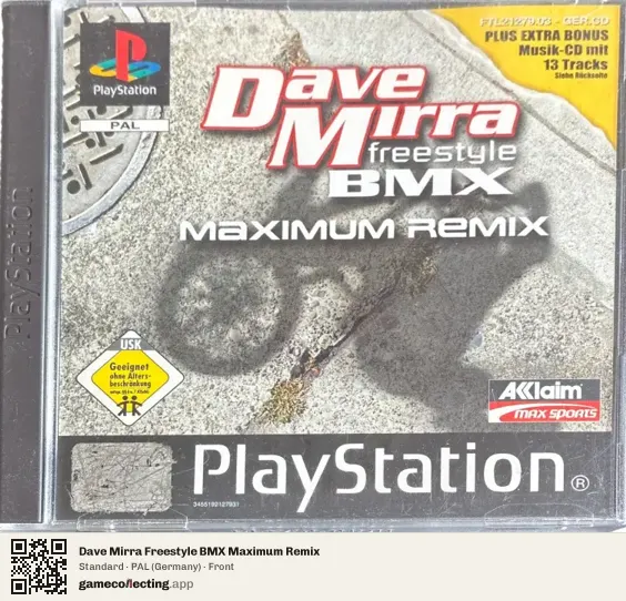 Dave Mirra Freestyle BMX Maximum Remix PlayStation, Germany box front