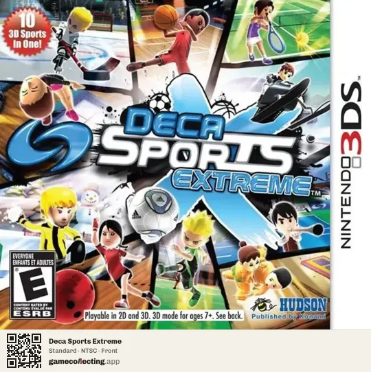 Deca Sports Extreme Nintendo 3DS, NTSC box front