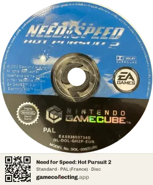 Need for Speed: Hot Pursuit 2 Nintendo GameCube, PAL disc