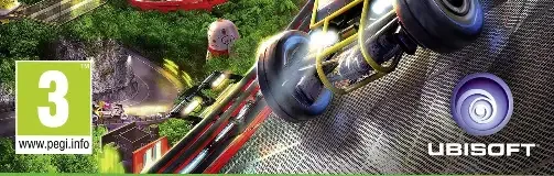 TrackMania Turbo, the PEGI square on its front