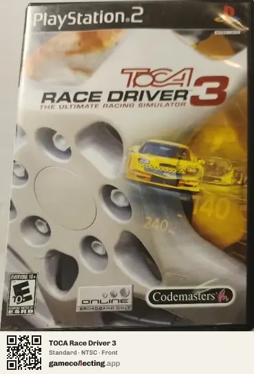 TOCA Race Driver 3 PlayStation 2, NTSC box front