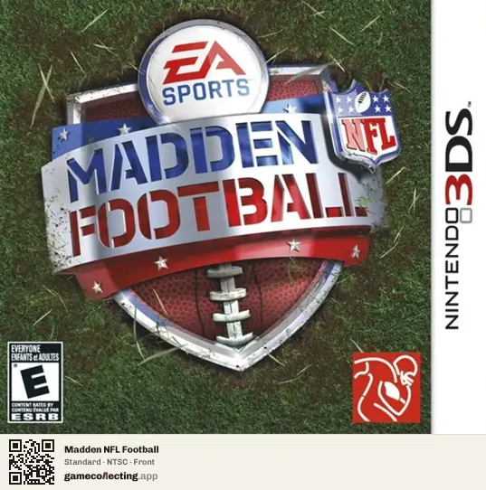 Madden NFL Football Nintendo 3DS, NTSC box front
