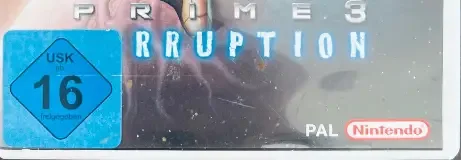 Metroid Prime 3: Corruption, the USK square on its front