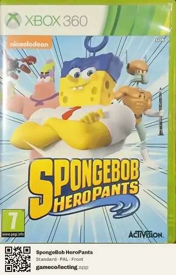 SpongeBob HeroPants Xbox 360, PAL box front