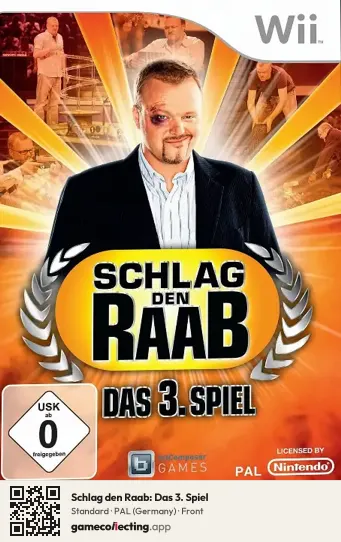 Schlag den Raab: Das 3. Spiel Nintendo Wii, Germany box front