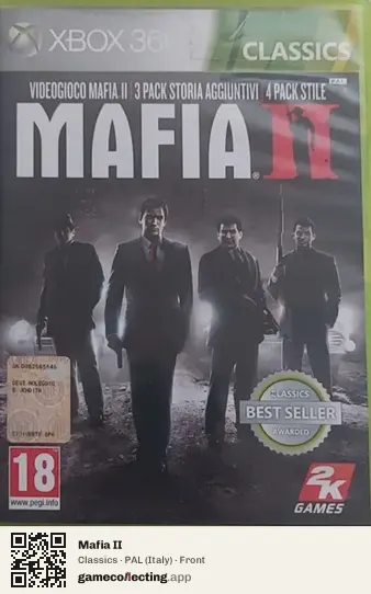 Mafia II Xbox 360, Italy box front