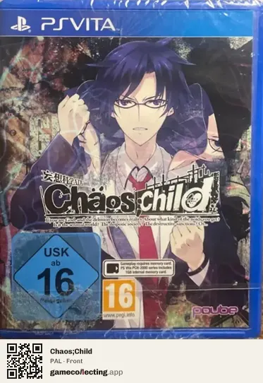 Chaos;Child PlayStation Vita, PAL box front