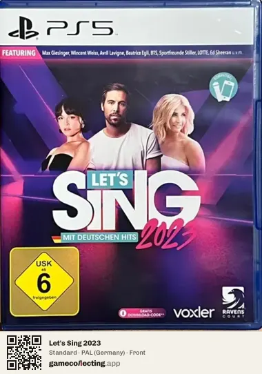 Let's Sing 2023 PlayStation 5, Germany box front