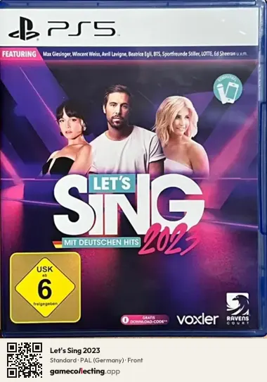Let's Sing 2023 PlayStation 5, Germany box front